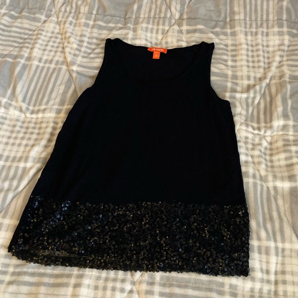 Joe fresh black sparkly tanktop size medium - Picture 1 of 3